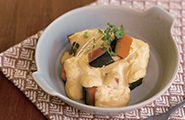 075 カボチャの酒粕豆腐グラタン